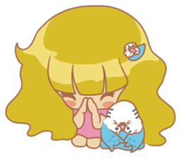 Parakeets and Veggie Girl's Daily Life sticker #5790838