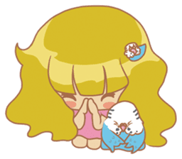 Parakeets and Veggie Girl's Daily Life sticker #5790838