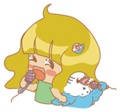 Parakeets and Veggie Girl's Daily Life sticker #5790841