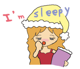 Brown hair a beautiful girl.2(English) sticker #5791288