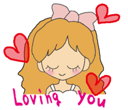 Brown hair a beautiful girl.2(English) sticker #5791292