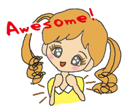 Brown hair a beautiful girl.2(English) sticker #5791307