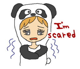 Brown hair a beautiful girl.2(English) sticker #5791308