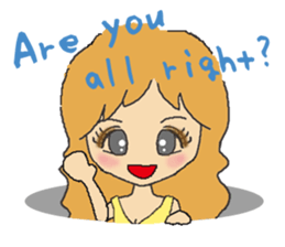 Brown hair a beautiful girl.2(English) sticker #5791314