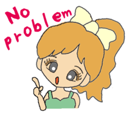 Brown hair a beautiful girl.2(English) sticker #5791317