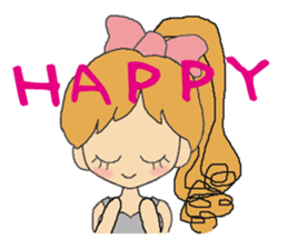 Brown hair a beautiful girl.2(English) sticker #5791320