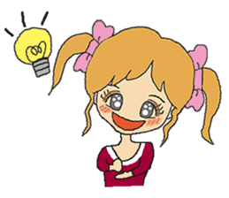 Brown hair a beautiful girl.2(English) sticker #5791322