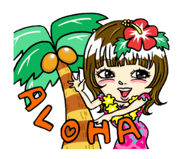 "Ukiuki Waikiki" Pineapple Tours Hawaii sticker #5795004