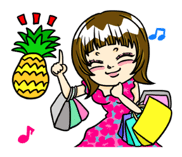 "Ukiuki Waikiki" Pineapple Tours Hawaii sticker #5795027