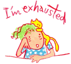 English The daily life of girls & kitty sticker #5796003