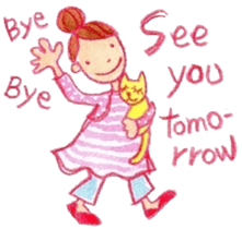 English The daily life of girls & kitty sticker #5796038