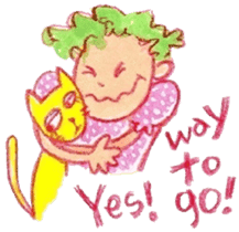 English The daily life of girls & kitty sticker #5796040