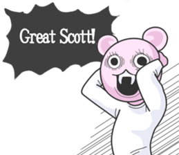 High tension Pink bear! sticker #5796164