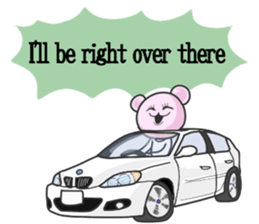 High tension Pink bear! sticker #5796170