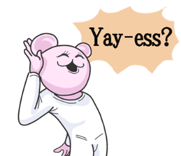 High tension Pink bear! sticker #5796173