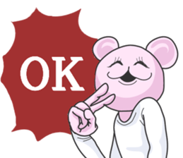 High tension Pink bear! sticker #5796175