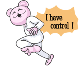 High tension Pink bear! sticker #5796178