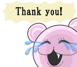 High tension Pink bear! sticker #5796190