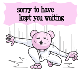 High tension Pink bear! sticker #5796201