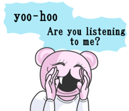 High tension Pink bear! sticker #5796203