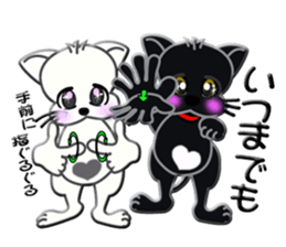 Sign language whiteblack cat  ver. 2 sticker #5799566