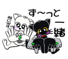 Sign language whiteblack cat  ver. 2 sticker #5799567