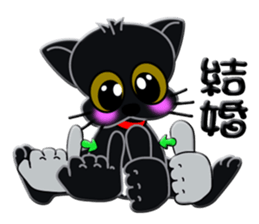 Sign language whiteblack cat  ver. 2 sticker #5799570