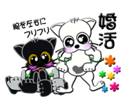Sign language whiteblack cat  ver. 2 sticker #5799571