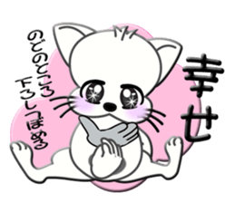 Sign language whiteblack cat  ver. 2 sticker #5799572