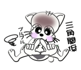 Sign language whiteblack cat  ver. 2 sticker #5799574