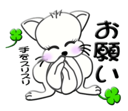 Sign language whiteblack cat  ver. 2 sticker #5799580