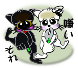 Sign language whiteblack cat  ver. 2 sticker #5799582