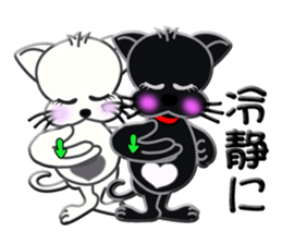 Sign language whiteblack cat  ver. 2 sticker #5799588