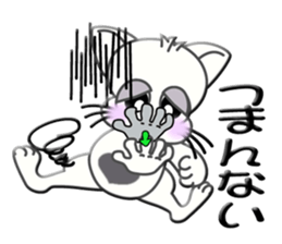Sign language whiteblack cat  ver. 2 sticker #5799591
