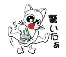 Sign language whiteblack cat  ver. 2 sticker #5799592