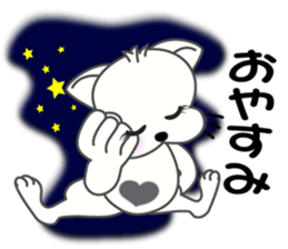 Sign language whiteblack cat  ver. 2 sticker #5799595