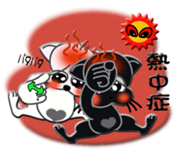 Sign language whiteblack cat  ver. 2 sticker #5799597