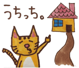 cute cat speaks Japanese local dialect sticker #5801747