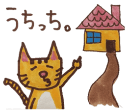 cute cat speaks Japanese local dialect sticker #5801747
