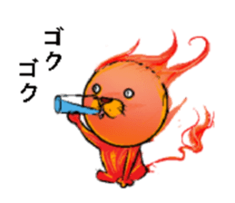 a fire cat sticker #5802167