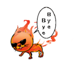 a fire cat sticker #5802169