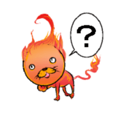 a fire cat sticker #5802170