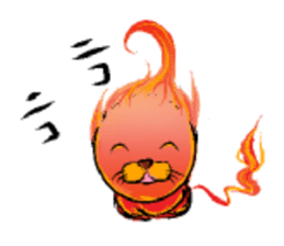 a fire cat sticker #5802173