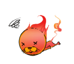 a fire cat sticker #5802177