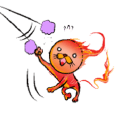 a fire cat sticker #5802182