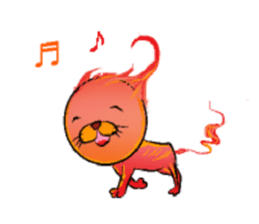 a fire cat sticker #5802190