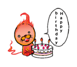 a fire cat sticker #5802192