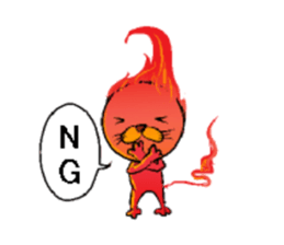 a fire cat sticker #5802195
