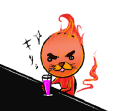 a fire cat sticker #5802202