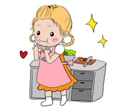 I love to eat! ! Girl sticker #5802583